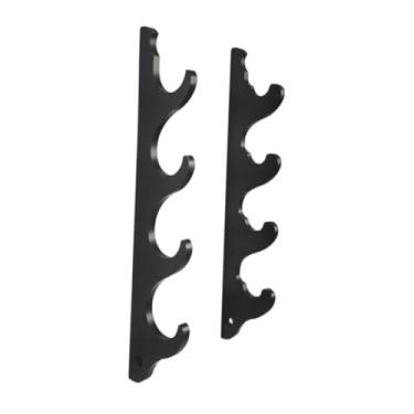 Imagem de Colaxi 2 peças de suporte de parede horizontal para taco de beisebol, suporte de armazenamento para fãs de esportes multifuncional, 4 Níveis