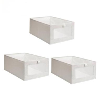 Imagem de KIT 2-10 Caixa Organizadora de Guarda Roupas Dobrável para Gavetas, Armários, Lavanderia e Armazenamento de Brinquedos(KIT3)