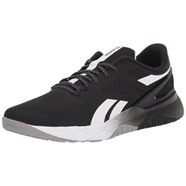 Imagem de Reebok Tênis masculino Nanoflex Cross Trainer, Preto/branco/cinza puro, 9