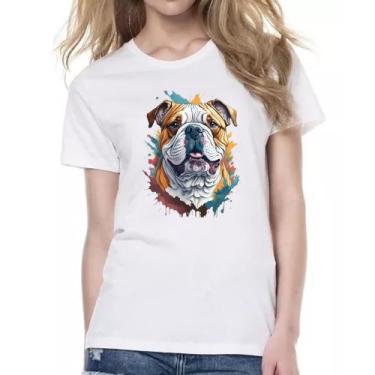 Imagem de Camiseta Baby Look Bulldog ingles Watercolor Arte - Alearts, GG
