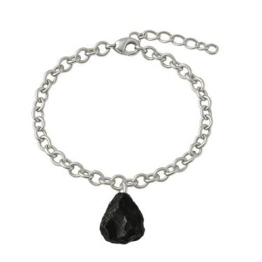 Imagem de Pulseira de Obsidiana Negra - Cristal Natural, Prata 925