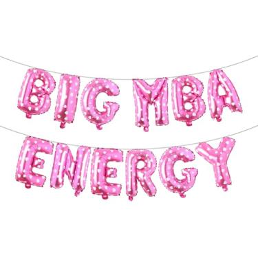 Imagem de Big MBA Energy Balloon Banner, Parabéns Grad, Parabéns pelo mestrado em administração de empresas, suprimentos de decoração de festa de formatura universitária/universitária (BIG MBA ENERGY Pink Heart