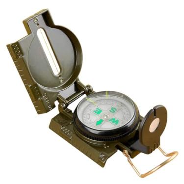 Imagem de Bússola Lensática de Marcha com Caixa Metálica, Mostrador Luminoso e Visor com Ampliação – Ideal para Trilhas, Navegação e Atividades Outdoor