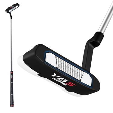 Imagem de PGM Putter de golfe para homens e mulheres - Design de lâmina com sistema de alinhamento fácil e eixo escalonado - Rolo consistente e estabilidade para putts mais retos