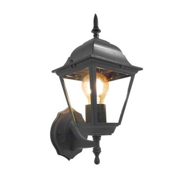 Imagem de Arandela Colonial de Parede Alumínio Preto 4 Faces Externo