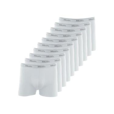 Imagem de Kit com 10 Cuecas Boxer Mash 170.26, Branco, GG
