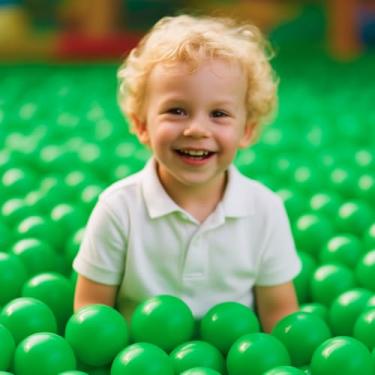 Imagem de Pensou Comprou 100 Bolinhas Verdes Piscina Infantil, Plástico Atóxico, Resistentes, Não Amassam, Leves, Seguras, Playground, Festas, Cercadinhos, Eventos