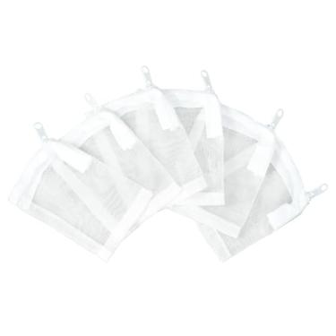 Imagem de AQUANEAT Sacos de mídia de filtro de aquário sacos de malha extra fina de 100 mícrons 7,6 x 10,2 cm/7,6 x 20,3 cm/14 x 20,3 cm com zíper de plástico para carvão ativado 6 peças (7,6 cm x 10,2 cm)