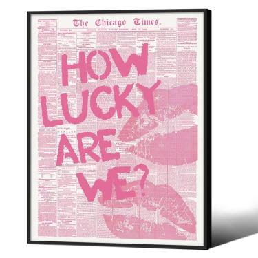 Imagem de Impressão artística de parede AEDNX How Lucky Are We Pink Retro 30x40cm