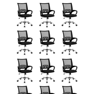 Imagem de Conjunto 10 Cadeiras Escritório Office Arco Mesh Pre Conthey