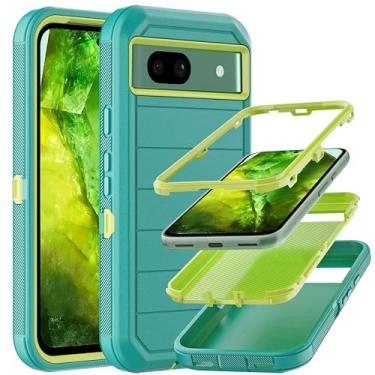 Imagem de YmhxcY Capa para Pixel 8A (sem protetor de tela) com capa durável de 3 camadas à prova de queda/armadura à prova de choque, proteção contra quedas, capa de borracha sólida para Google Pixel 8A 6,1