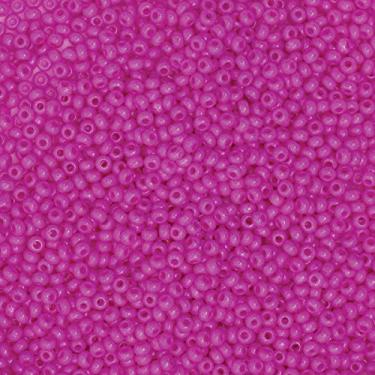 Imagem de John Bead Contas de semente de vidro tchecas 10/0, rosa choque, 66 g, frasco (3 x 22 g), de contas de joias DIY Preciosa (Jablonex)