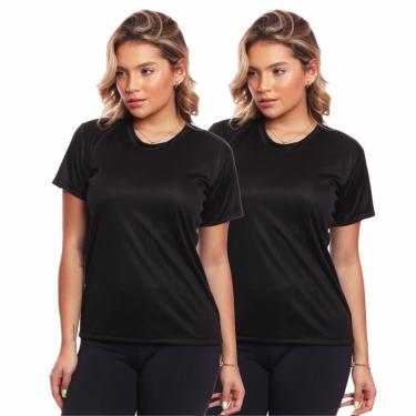 Imagem de Kit 2 Camisas Academia Esportiva Com Proteção Uv Feminina-Feminino