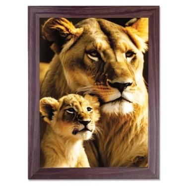 Imagem de Quadro Leão de Judá Família de Leões Leoa Filhotes moderno decorativo 