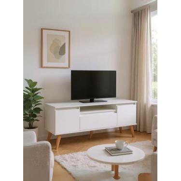 Imagem de Rack para TV 150cm Retro Mdf Dallas - On Móveis, Branco