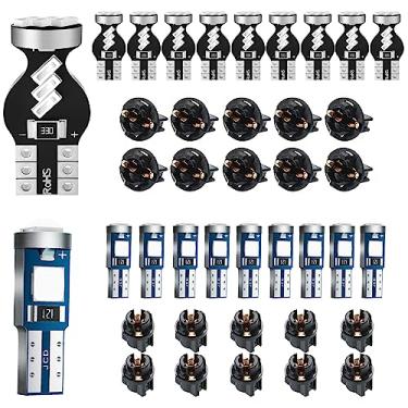 Imagem de Antline T5 37 74 73 2723 2721 194 T10 168 2825 W5W Lâmpada LED azul, super brilhante PC74 PC37 PC168 PC194 PC161 LED substituições para painel de painel de cúpula interior luzes indicadoras (pacote