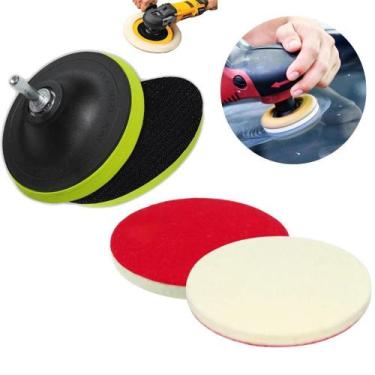 Imagem de Kit Polimento De Vidros Com Suporte E Disco Feltro Lã 125Mm - Starfer