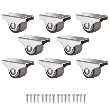 Imagem de Caster Wheels Luxinika Mini Fixed 1 polegada, conjunto de 8 para móvei