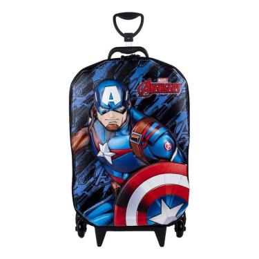Imagem de Mochila De Carrinho Capitão America Infantil Em 3D Rígida