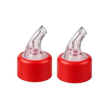 Imagem de Bicos Dosadores para Azeite e Vinagre, 30mm, Conjunto com 2 Unidades, Vermelho
