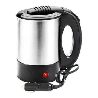 Imagem de Chaleira Elétrica Portátil 12v Carro Chá Café Inox 500 ml - Top Total