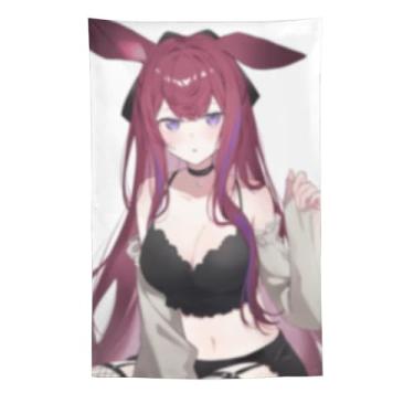 Imagem de LIEGBMEU Sexy Bikini Hot Anime Girl Tapeçaria 152.4 cm x 228.6 cm Interior Exterior Wall Quilt Art Decoração de Tapeçaria Caprichosa, AF172