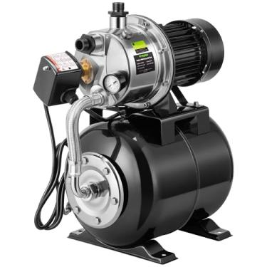 Imagem de VIVOSUN Bomba Para Poço Raso De 1,6 Hp Com Tanque Pressão, Certificada Pela Nsf, 1320 Gph, Aço Inoxidável, Jato Reforço Automático Água, Dois Adaptadores Casa, Jardim E Gramado
