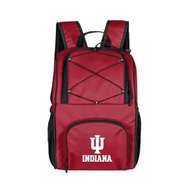 Imagem de Logo Brands NCAA Indiana Hoosiers Mochila térmica flexível com 24 latas – Forro à prova de vazamento, parte superior e alças de ombro – Cooler portátil para portas traseiras, praia e eventos ao ar