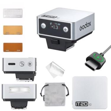 Imagem de Godox Flash IT20 C IT20C para Canon, mini flash de câmera GODOX iT20C IT20 C, modos TTL/manual, bateria de 7,4 V 300 mAh, reciclagem de 1,5s, com incremento de ± ½, acionamento de sapata, inclui