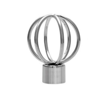 Imagem de Ponteira para varão de cortina, modelo globo 28mm - Gaks, cromado