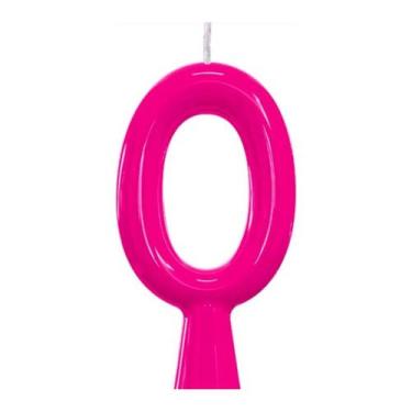 Imagem de Vela De Aniversário Número Neon Rosa - PartiuFesta