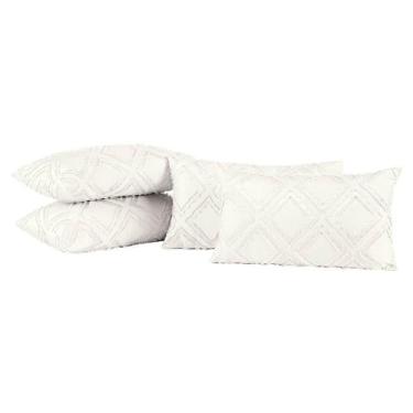 Imagem de Capas De Almofadas Aveline 60cm x 30cm 04 Peças - Off White - Bia Enxo