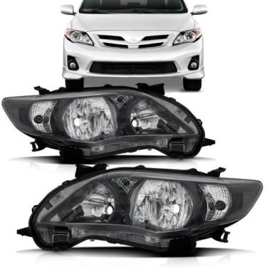 Imagem de Farol Toyota Corolla Xrs 2012 2013 2014 Máscara Negra - TYC, Direito