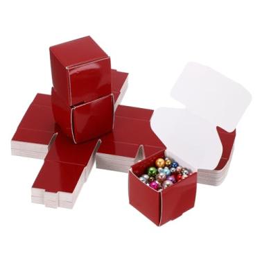 Imagem de PATIKIL Caixas de presente pequenas 4 x 4 x 4 cm a granel com tampa, pacote com 40 mini caixa de presente quadrada dobrável de papel de papelão para joias de brinco, lembrancinha de festa de casamento