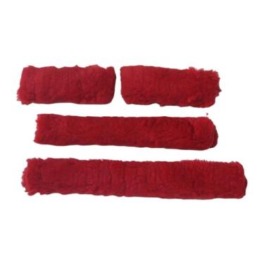 Imagem de Aymzbd Pacote com 4 para Cabrestos de Cavalo, Tubos para Cabrestos de Cavalo, Fácil Manutenção, Acessórios Versáteis para Treinamento de Cavalos, Banda, Vermelho
