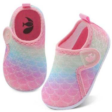 Imagem de Sapatos aquáticos FEETCITY, tênis de natação sem cadarço para bebês e 