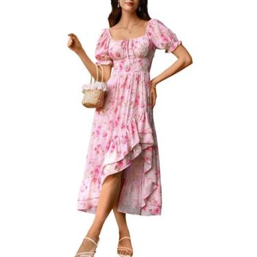 Imagem de Vestido Scarlet Darkness Cottagecore Corset rosa Chiffon S