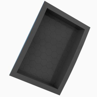 Imagem de Nicho para Banheiro em Mármore Preto Sintético Texturizado 60x30cm - P99949 - COZIMAX