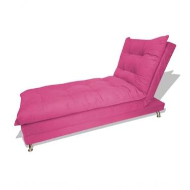 Imagem de Bicama Lavinia Para Sala Quarto Suede Rosa Chiclete Sj Móveis E Decoração