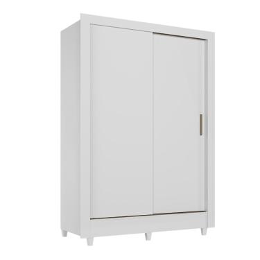 Imagem de Guarda Roupas Solteiro Com 2 Portas De Correr 2 Gavetas Bélgica Andirá Branco