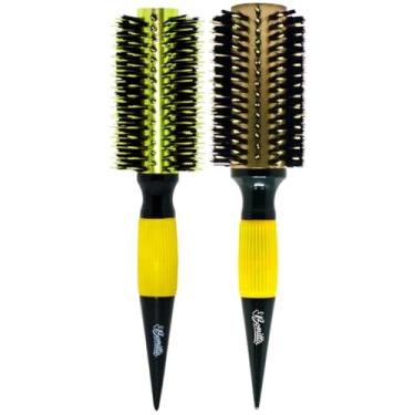 Imagem de Kit 2 Escova De Cabelo Marco Boni Bonitta Profissional Termica Aluminio Cerdas Duplas 55mm 64mm