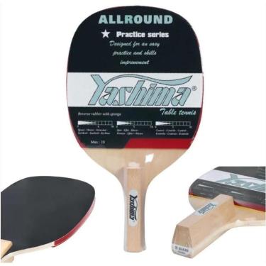 Imagem de Raquete Ping Pong Yashima 2 Estrelas Caneta BORRACHA LISA 80050B-Unissex
