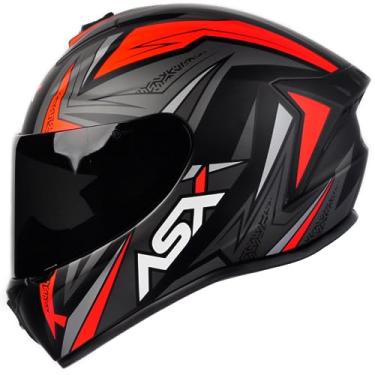 Imagem de Capacete moto Asx Draken Vector Vermelho + Viseira Fumê (62)