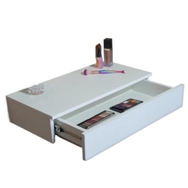 Imagem de Gaveta Suspensa Organizadora 60cm | Com Corrediças Telescópicas para Penteadeira e Aparador (Branco)