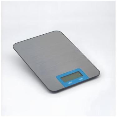 Imagem de Balança Digital de Precisão de Inox para Cozinha Pesa Alimentos em Gramas e Oz, Capacidade de 1g até 6KG - Função Tara Superfície Lisa, Moderna e Elegante. Resistente e Durável