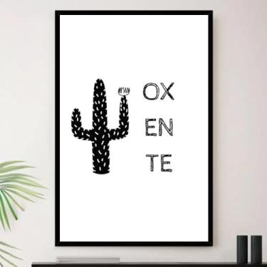 Imagem de Genérico, Quadro Oxente Cacto Nordeste Deserto Decorativo A4 23x33cm