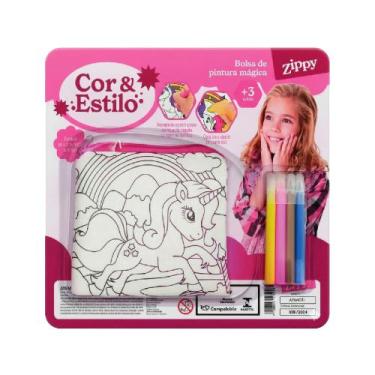 Imagem de Bolsa de Pintura Mágica Zippy Toys Cor & Estilo Unicórnio 3+Anos 1 Uni