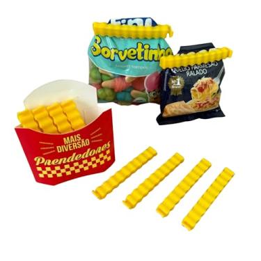 Imagem de Kit Prendedor De Embalagem Batatinha Fechar Pacote Saco Alimento (Kit 10 Prendedores)