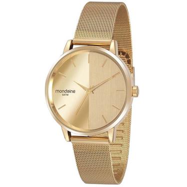Imagem de Relógio Mondaine Dourado Espelhado Feminino 32117lpmvde1