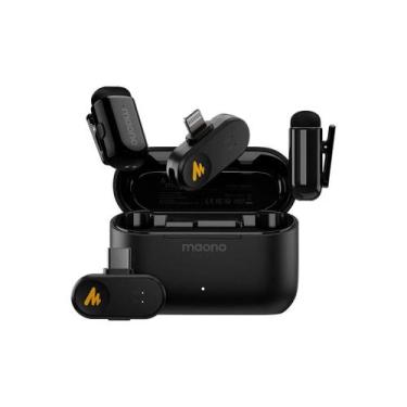 Imagem de Microfone de Lapela Sem Fio Maono Wave T1 Mini Tipo C + Lightning WM62